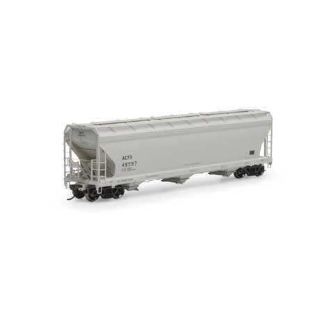 Athearn Genesis G15843 HO Scale ACF 4600 3 Bay Covered Hopper ACFX 495 ...