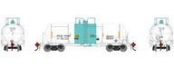 Athearn Genesis G17886 HO Scale 13,000 Gallon Acid Tank Car White and Green UTLX 11744