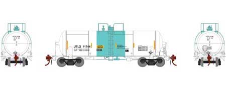 Athearn Genesis G17886 HO Scale 13,000 Gallon Acid Tank Car White and Green UTLX 11744