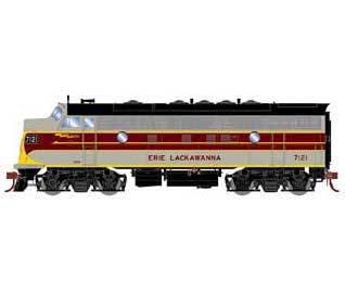 Athearn Genesis G19355 HO Scale F7A Erie Lackawanna Freight EL 7121