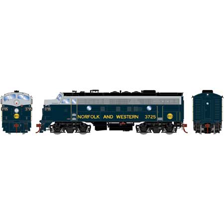 Athearn Genesis G19366 HO Scale F7A Norfolk and Western (Ex-Wabash) NW 3725