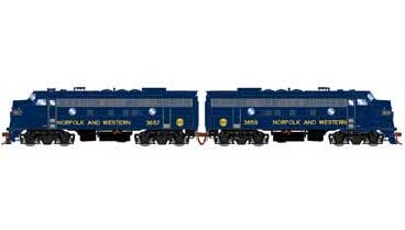 Athearn Genesis G19368 HO Scale F7A/F7B Norfolk and Western NW 3657/3659