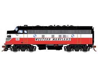 Athearn Genesis G19552 HO Scale F7A Western Maryland WM 51 DCC Sound