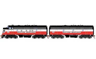 Athearn Genesis G19554 HO Scale F7A/F7B Western Maryland WM 242/408 DCC Sound