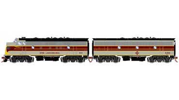 Athearn Genesis G19557 HO Scale F7A/B Erie Lackawanna EL 6111/6352 DCC Sound