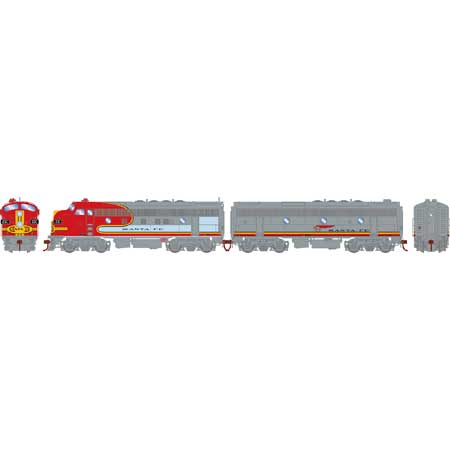 Athearn Genesis G19561 HO Scale F7A/B Santa Fe Warbonnet ATSF23C/16B DCC Sound