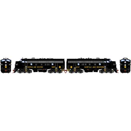 Athearn Genesis G19567 HO Scale F7A/B Norfolk & Western NW 3697/3717 DCC Sound