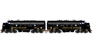Athearn Genesis G19567 HO Scale F7A/B Norfolk & Western NW 3697/3717 DCC Sound
