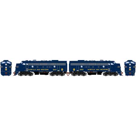 Athearn Genesis G19568 HO Scale F7A/B Norfolk & Western NW 3657/3659 DCC Sound