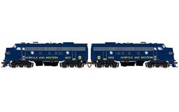 Athearn Genesis G19568 HO Scale F7A/B Norfolk & Western NW 3657/3659 DCC Sound