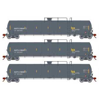 Athearn Genesis G25584 HO Scale 33,900 Gallon LPG Tank Car GATX 3 Pack #2