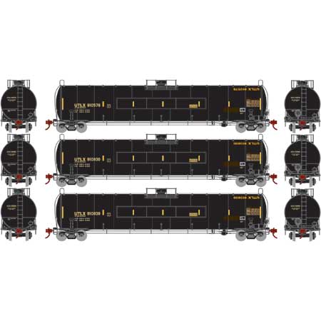 Athearn Genesis G25593 HO Scale 33,900 Gallon LPG Tank Car UTLX 3 Pack #2