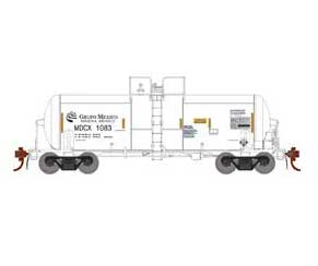 Athearn Genesis G25632 HO Scale 13,600 Gallon Acid Tank Car White Grupo Mexico MDCX 1083