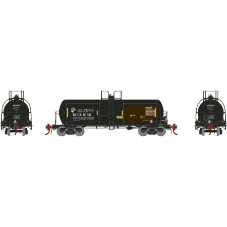 Athearn Genesis G25633 HO Scale 13,600 Gallon Acid Tank Car Black Grupo Mexico MDCX 1096