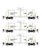 Athearn Genesis G25770 HO Scale 13,000 Gallon Acid Tank Car "White" UTLX 3 Pack