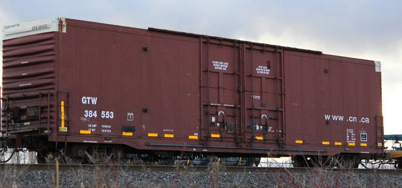 Athearn Genesis G26876 HO Scale 60' Texarkana XB-172 Boxcar CN GTW Brown 2 Pack