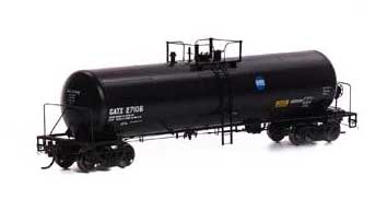 Athearn Genesis G40161 HO Scale GATC 20,000 Gal Tank Car Black GATX 27106