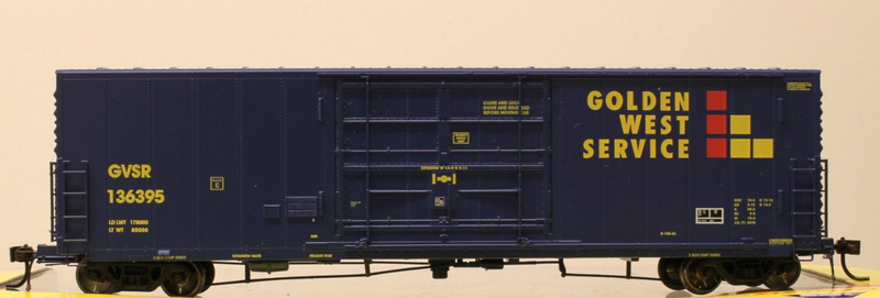 Athearn Genesis G4386 HO Scale 50' PC&F Boxcar Golden West GVSR 136395 - USED