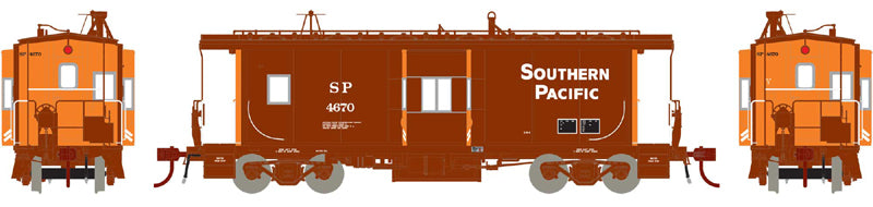 Athearn Genesis G63041 HO Scale C-50-9 Bay Window Caboose with Lights Southern Pacific SP 4670 - NOS