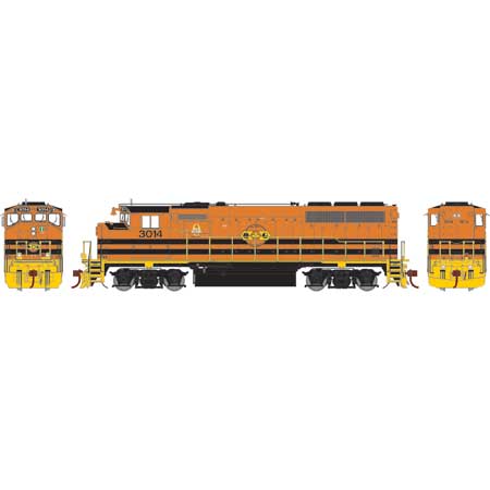 Athearn Genesis G64941 HO Scale GP40-2L Quebec-Gatineau Railway QGRY 3014 DCC & Sound