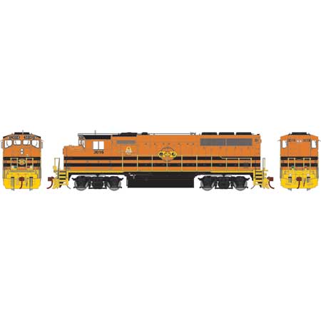 Athearn Genesis G64942 HO Scale GP40-2L Quebec-Gatineau Railway QGRY 3016 DCC & Sound