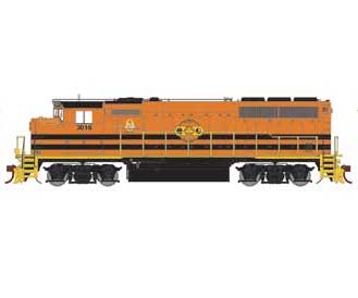 Athearn Genesis G64942 HO Scale GP40-2L Quebec-Gatineau Railway QGRY 3016 DCC & Sound