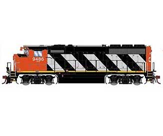 Athearn Genesis G65083 HO Scale GP40-2L Canadian National CN 9486
