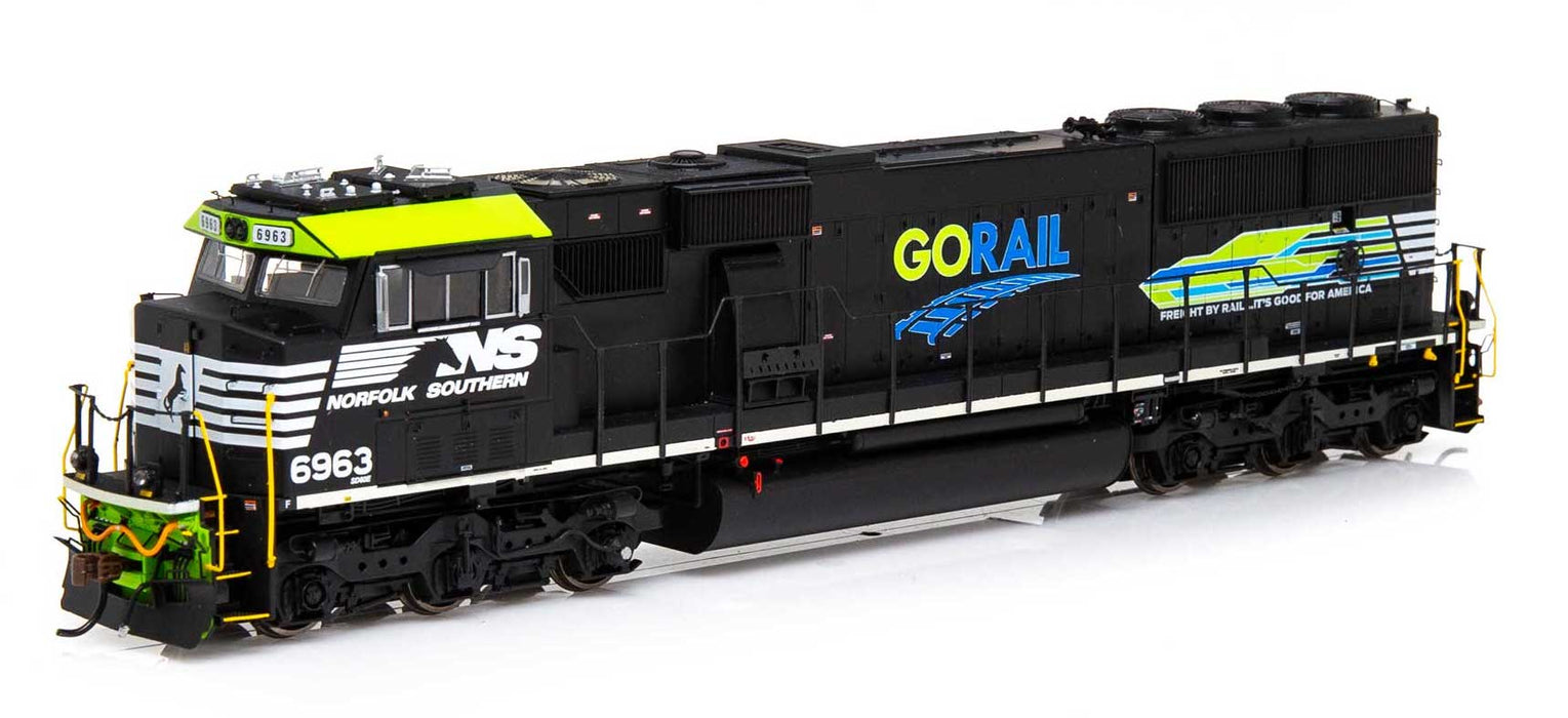 Athearn Genesis G65258 HO Scale SD60E (Juniata Shops Rebuild) Norfolk Southern GoRail NS 6963 DCC & Sound
