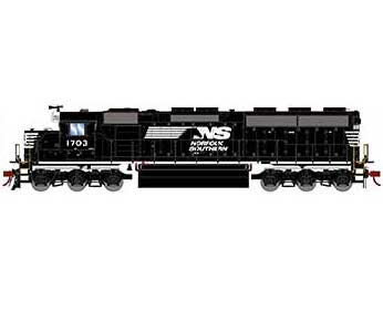 Athearn Genesis G65716 HO Scale EMD SD45-2 Norfolk Southern NS 1703