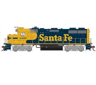 Athearn Genesis G66252 HO EMD GP39-2u Santa Fe ATSF 3409
