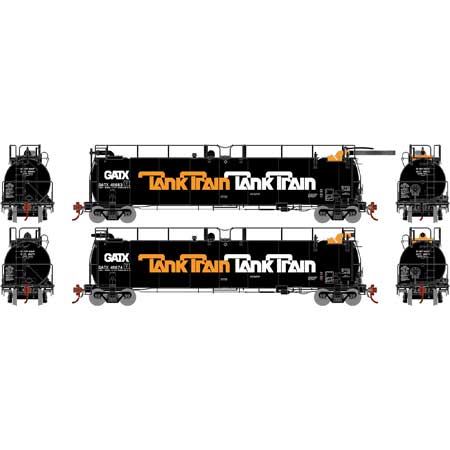 Athearn Genesis G67922 HO Scale Tank Train A/B Set Original Logo GATX 48663 / 48674