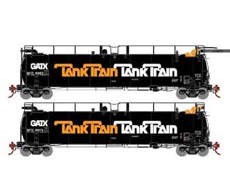 Athearn Genesis G67922 HO Scale Tank Train A/B Set Original Logo GATX 48663 / 48674