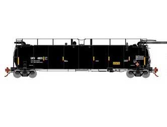Athearn Genesis G67926 HO Scale Tank Train "Yellow Stripes" GATX 48619