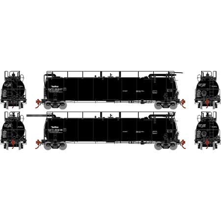 Athearn Genesis G67944 HO Scale Tank Train A/B Set "Small Logo" GATX 28227/28238