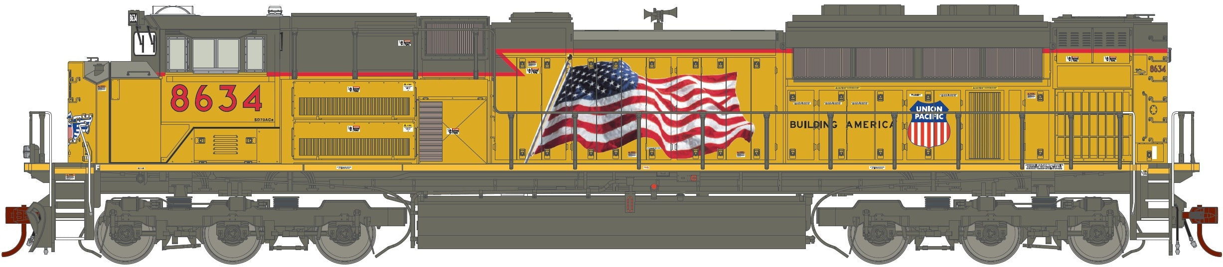 Athearn Genesis G68584 HOScale SD70ACe Union Pacific UP 8669 - DCC USED