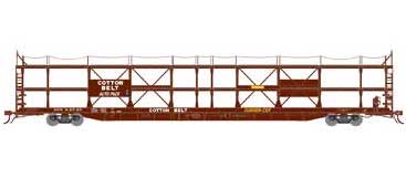 Athearn Genesis G69544 HO Scale F89-F Tri-level Auto Rack Cotton Belt SSW 84549