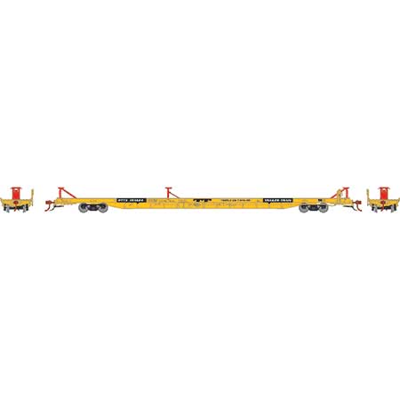Athearn Genesis G69599 HO Scale F89-F TOFC Flatcar Trailer Train Yellow RTTX 151894