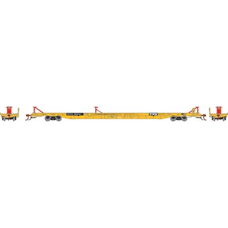 Athearn Genesis G69602 HO Scale F89-F TOFC Flatcar Trailer Train Yellow RTTX 151741