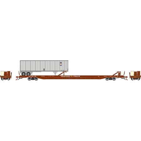 Athearn Genesis G69605 HO Scale F89-F Flatcar Trailer Train TTX 152199 with Realco Trailer