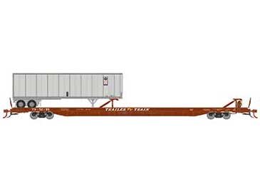 Athearn Genesis G69605 HO Scale F89-F Flatcar Trailer Train TTX 152199 with Realco Trailer