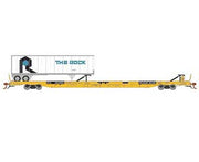 Athearn Genesis G69607 HO Scale F89-F Flatcar Trailer Train TTX 153958 with Rock Island Trailer