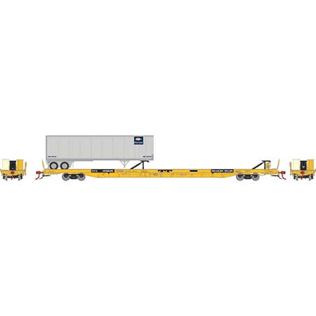 Athearn Genesis G69608 HO Scale F89-F Flatcar Trailer Train TTX 155695 with Mo Pac Trailer