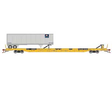Athearn Genesis G69608 HO Scale F89-F Flatcar Trailer Train TTX 155695 with Mo Pac Trailer
