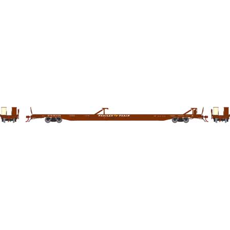 Athearn Genesis G69986 HO Scale F89-F 89'8" TOFC Flatcar Brown Trailer Train XTTX 153135