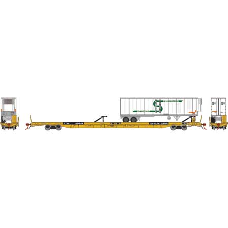 Athearn Genesis G69996 HO Scale F89-F Flatcar Trailer Train XTTX 151599 with IMSZ Trailer