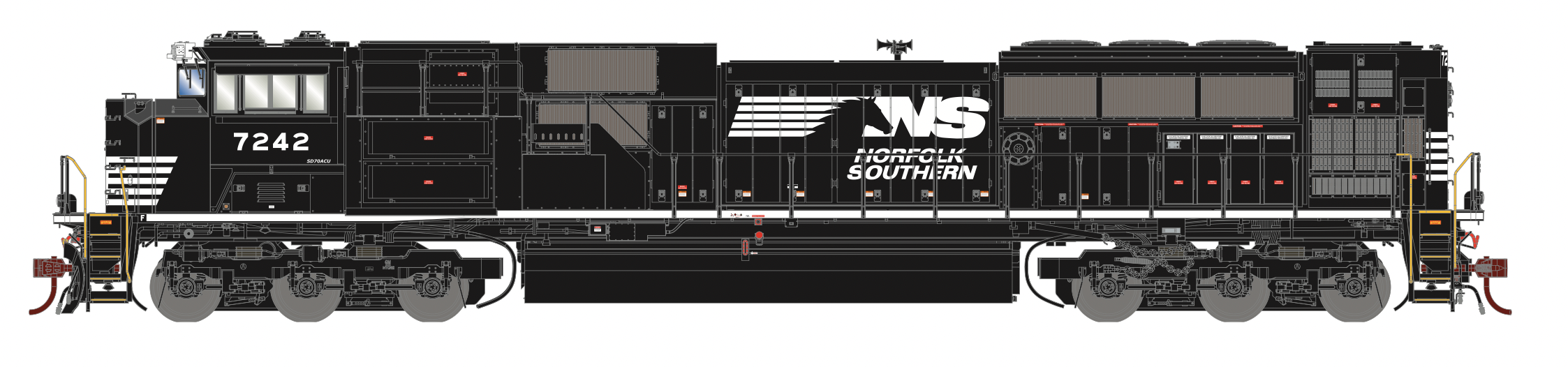 Athearn Genesis G75859 HO Scale SD70ACu Norfolk Southern NS 7242 DCC Sound
