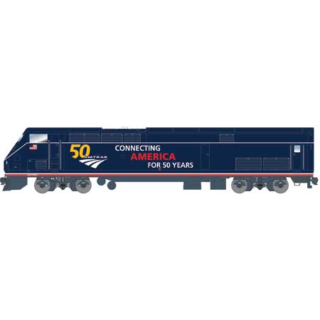 Athearn Genesis G81314 HO Scale P42 Diesel Amtrak Midnight Blue 50th 100 DCC Sound