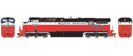 Athearn Genesis G83164 HO Scale GE ES44AC “Legendary Liveries” Western Maryland WM 9000 DCC Sound