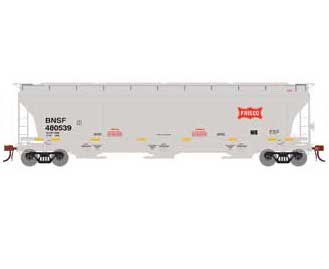 Athearn Genesis G89453 HO Scale Trinity 3 Bay Covered Hopper Frisco Heritage BNSF 480539