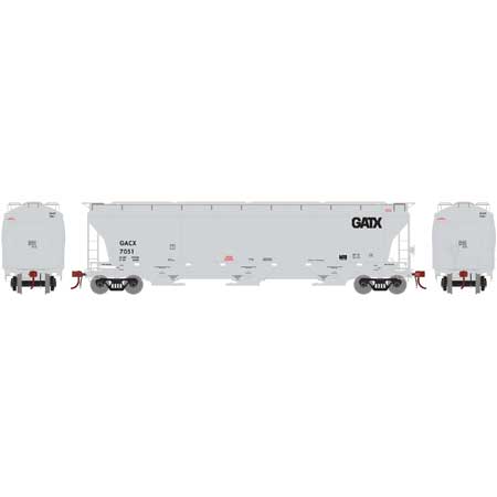 Athearn Genesis G89954 HO Scale Trinity 3 Bay Covered Hopper GATX 7051